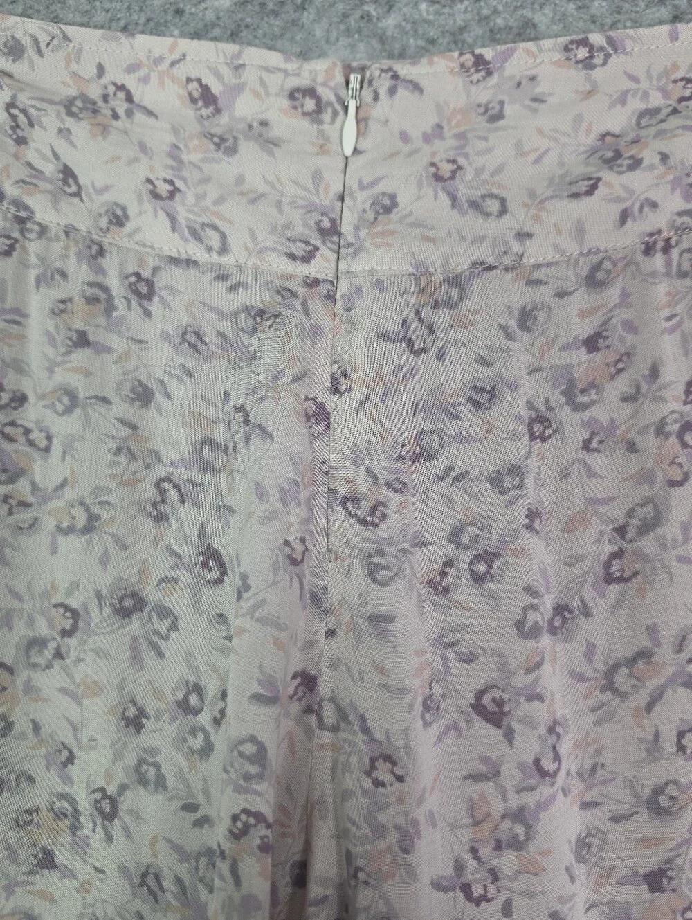 Free People Light Lilac Floral Extreme Wide-Leg Palazzo Pants Sz 12 - Picture 4 of 9